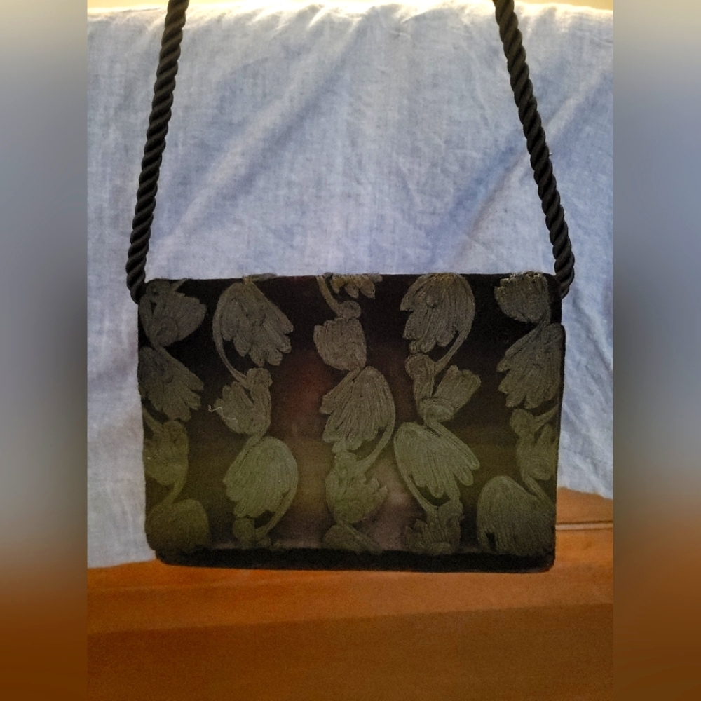 Black crossbody evening bag
